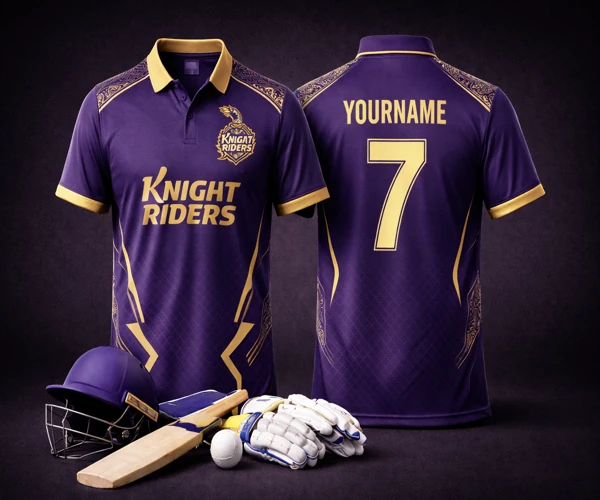 Gujarat Cricket Jersey — Navy & Gold, Sublimation Printing, Arunam Digital Prints Tirupur