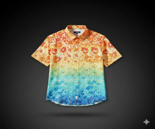 Ombré Floral Shirt – Arunam Digital Prints Tirupur